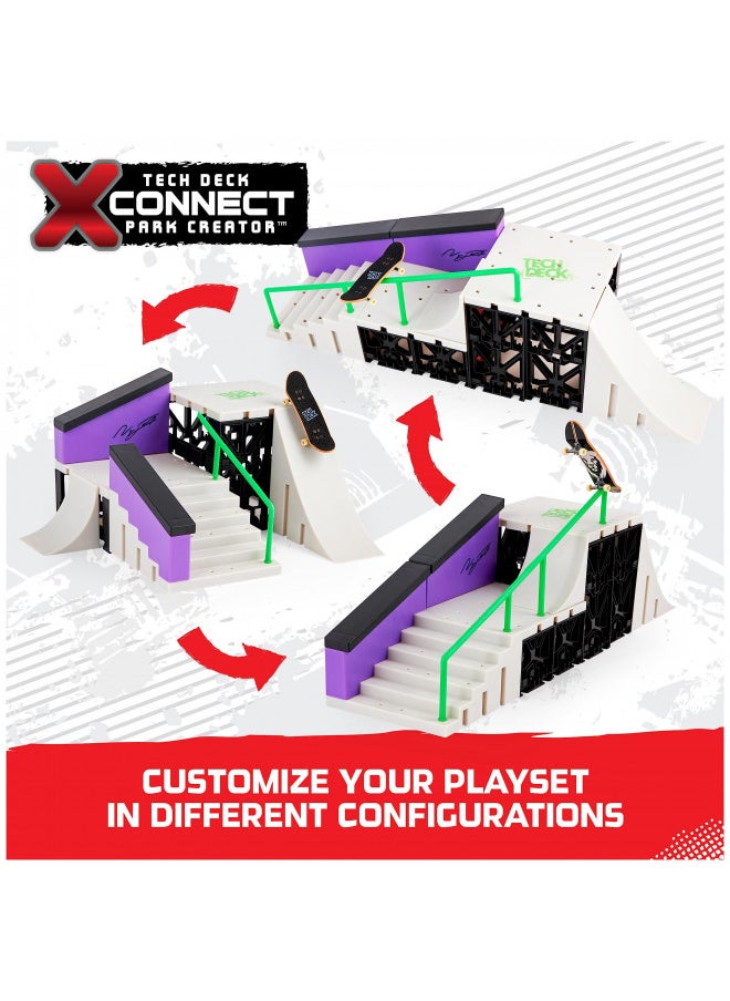 Tech Deck TECH DECK, Nyjah Skatepark X-Connect Park Creator, Massive Customizable Skatepark Ramp Set with Exclusive Fingerboard, Kids Toy for Ages 6 and up  - Image 4