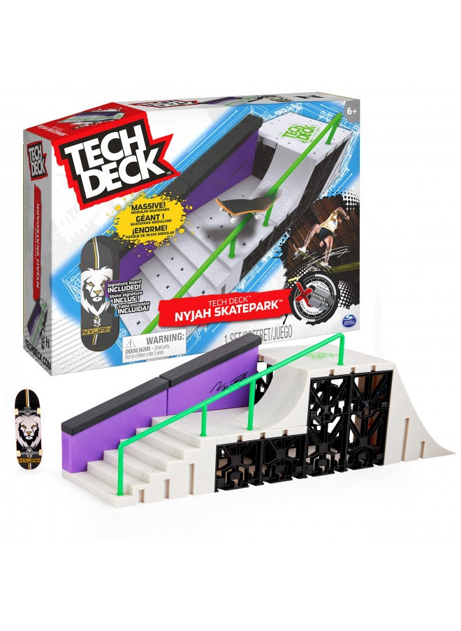 Tech Deck TECH DECK, Nyjah Skatepark X-Connect Park Creator, Massive Customizable Skatepark Ramp Set with Exclusive Fingerboard, Kids Toy for Ages 6 and up  - Image 2