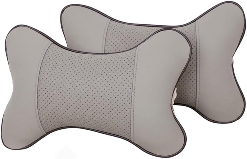 Memory Foam Car Neck Pillow for Subaru Impreza 1992–2025 2026 SGP, PU Leather Ergonomic Headrest Cushion, All-Season Support, Multi-Color,Grey - Image 1