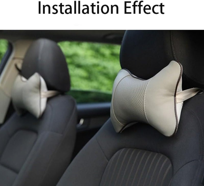 Memory Foam Car Neck Pillow for Subaru Impreza 1992–2025 2026 SGP, PU Leather Ergonomic Headrest Cushion, All-Season Support, Multi-Color,Grey - Image 2