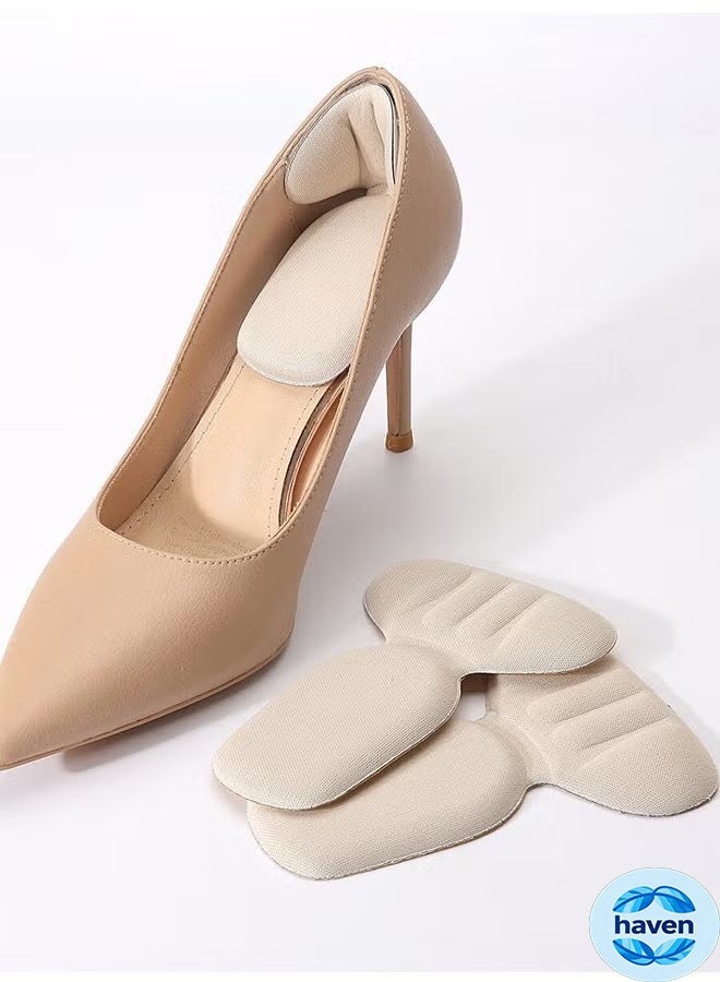 HAVEN 2 Pairs T-Heel Cushion Inserts，New Heel Protectors for Shoes Heel Pads for Shoes That are Too Big, Bouncy Breathable Shock Absorption Insoles 3D Heel Pads - Image 1