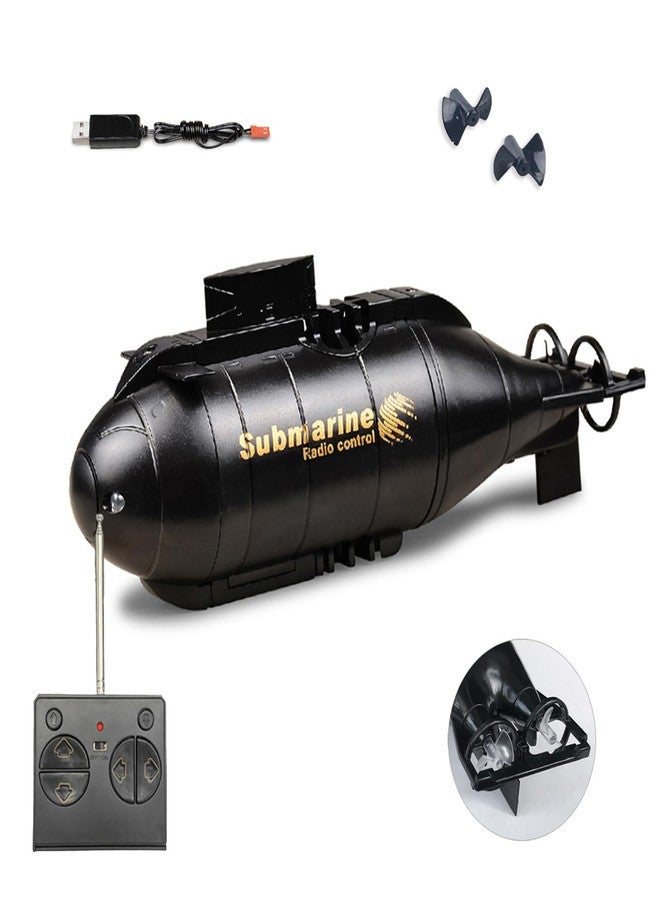 Tsiodot Mini RC Submarine Boat for Kids, 6CH Remote Control High-Speed Waterproof Diving Toy for Pools, Lakes, Bathtubs - Gift for Boys and Girls（Black） - Image 1