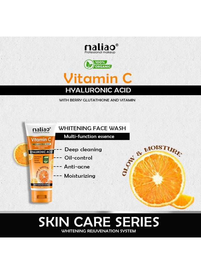 maliao Makeup 5 Piece Organic Vitamin C Skin Care Set ( Sunscreen + Serum + Face Wash + Whitening Cream + Toner ) 330G - Image 4