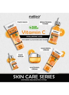 maliao Makeup 5 Piece Organic Vitamin C Skin Care Set ( Sunscreen + Serum + Face Wash + Whitening Cream + Toner ) 330G  - Image 3