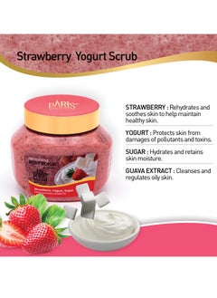 Paris Collection Strawberry Yogurt Sugar Body Scrub Unisex 500ml (Pack Of 2)  - Image 4