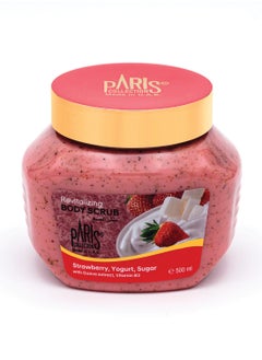 Paris Collection Strawberry Yogurt Sugar Body Scrub Unisex 500ml (Pack Of 2)  - Image 2