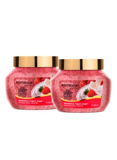 Paris Collection Strawberry Yogurt Sugar Body Scrub Unisex 500ml (Pack Of 2)  - Image 1