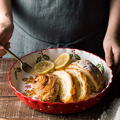 Mateda Ceramic Pie Pan Pie Dish for Oven 10 Inch Pie Plate Round Bakeware (Butterfly) - Image 5