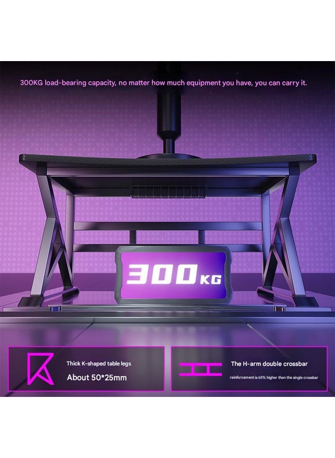 keke Multifunctional Computer Table Home Office Workstation 100CM Black Color - Image 5