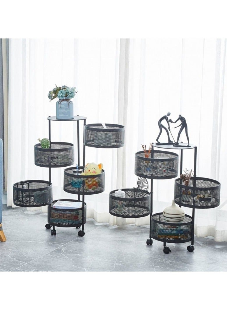 Kitchen Storage Rotatable Shelf 3/4/5 Layers Vegetable Onion Storage Racking Systems Warehouse  - Image 5