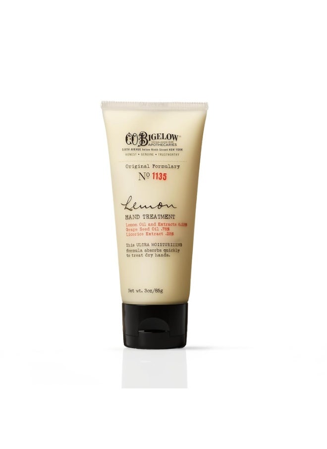 C. O. Bigelow C.O. Bigelow Lemon Hand Treatment No 1135 - Hand Lotion for Dry Hands with Grape Seed Oil & Lemon Extract, Scented Lotion for Dry Skin, 3 Oz 