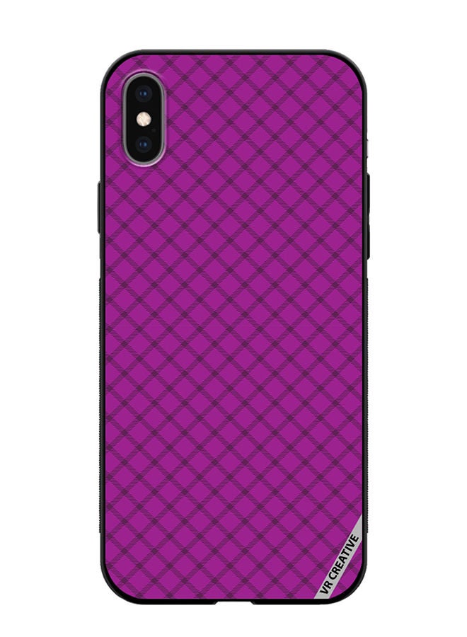 VR CREATIVE Protective Case Cover For Apple iPhone XS Max Checks Color Square Geometric Texture Design Multicolour - Image 1