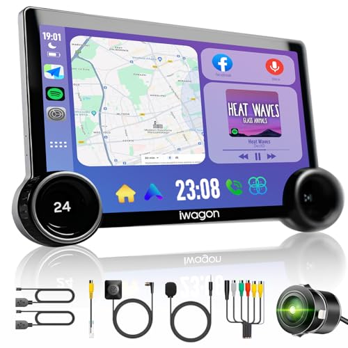 iWagon Diamond 2K Car Android System Touch Screen 4GB+64GB|10.1 Inch|4 Core|Wireless Carplay Adapter & Android Auto | Car Stereo |Universal All Cars| Including AHD Rear View Camera| 2 Years Warranty - Image 1