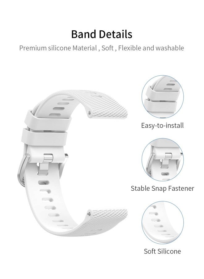 WUNIAK Compatible for Garmin Approach® S50 Smartwatch Band，Replacement New Soft Sport Silicone Waterproof Strap Wristbands for Garmin Approach® S50 Smartwatch.Roland purple+white - Image 5
