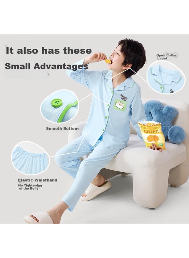 Long time companion Longevity Companion Children's Pajamas Boys And Girls Cotton Home Wear Adult Parent-child Set - Image 4