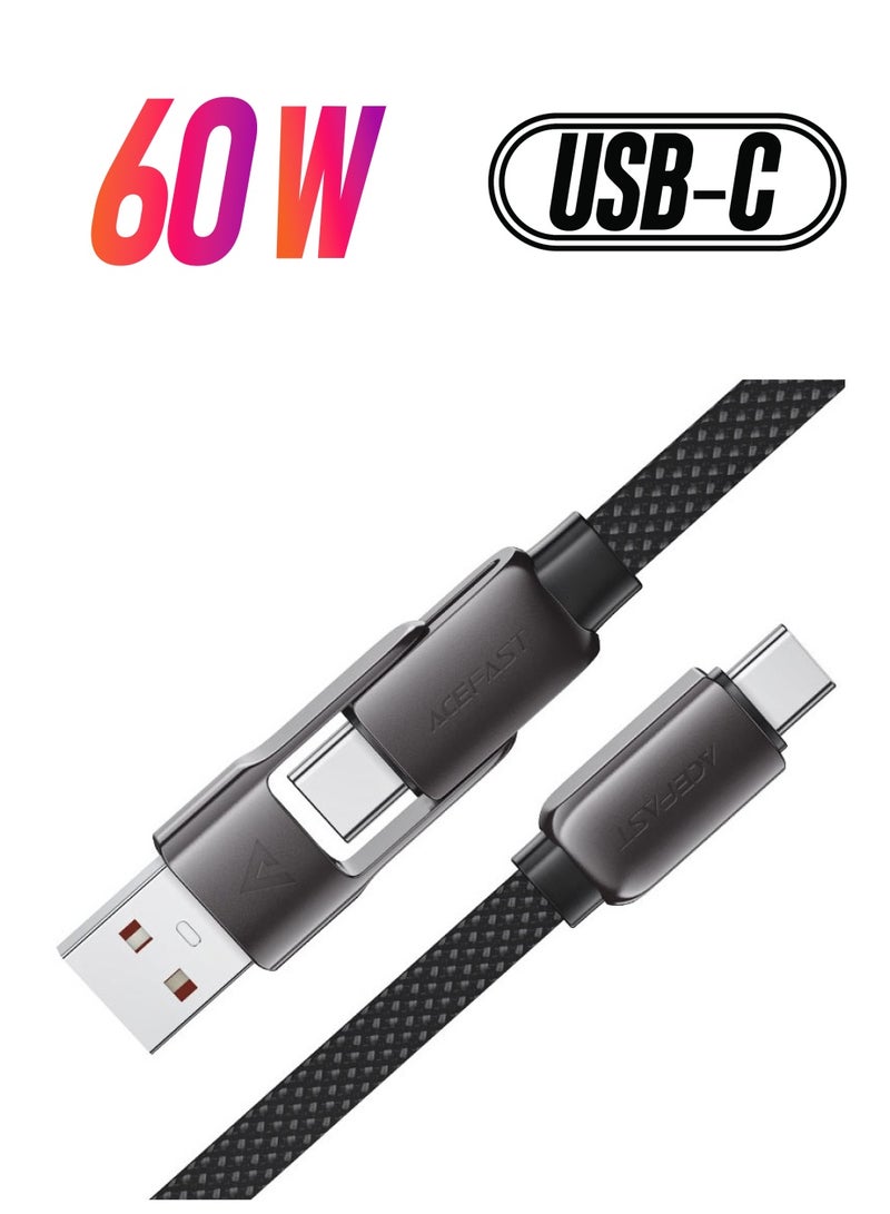 ACEFAST C13-04 USB-A / USB-C to USB-C charging data cable. - Image 1