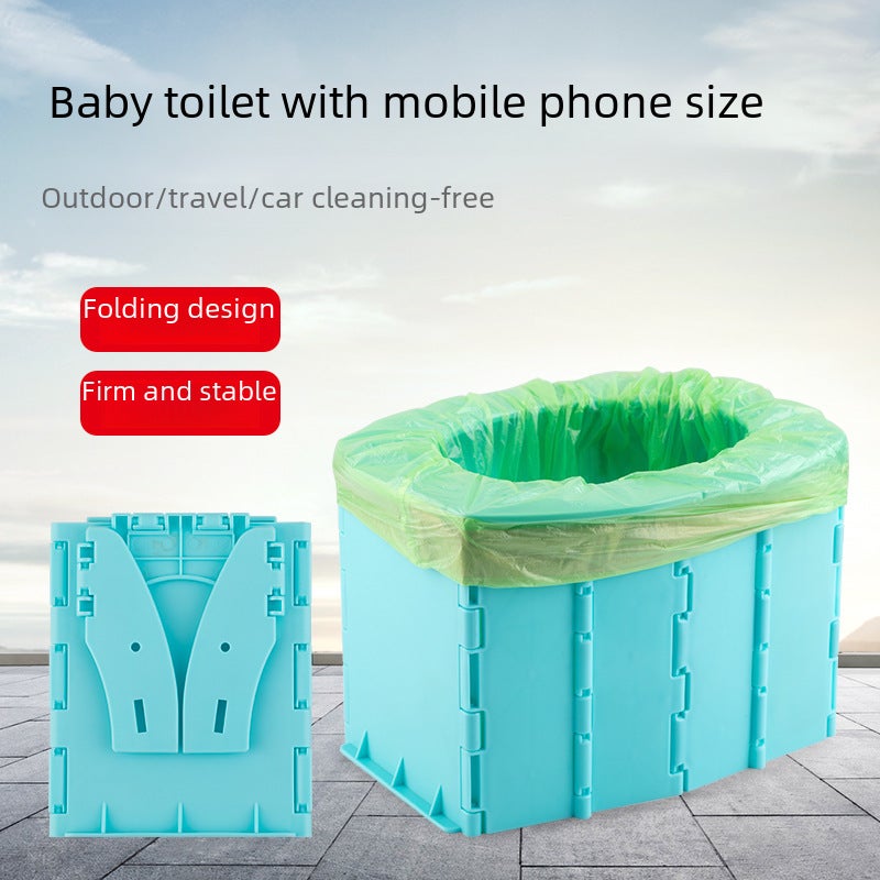 CPC certification baby folding toilet car children's toilet portable urinal baby toilet children's toilet(Blue) - Image 3