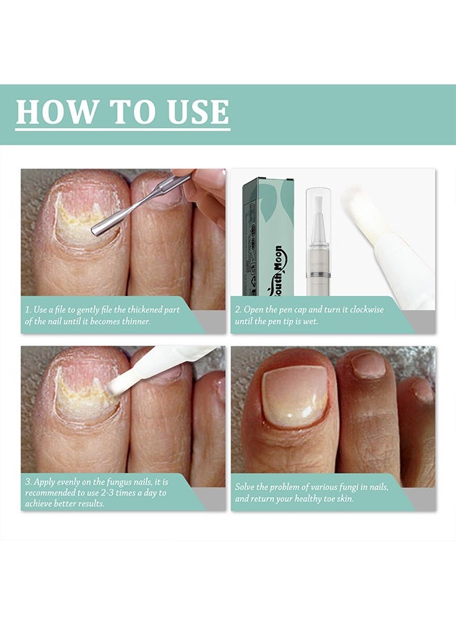 SOUTH MOON - Nail Care Pen - Suitable for Repairing Onychomycosis and Dead Skin and Moisturizing Nails, Prevent Paronychia Treat Nails Healthy Nail Pen Oil - Image 1