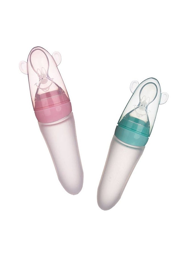 Maston 2-Piece Baby Feeding Silicone Bottle With Spoon For Infant 0-24 Months Dispensing And Feeding - Image 1