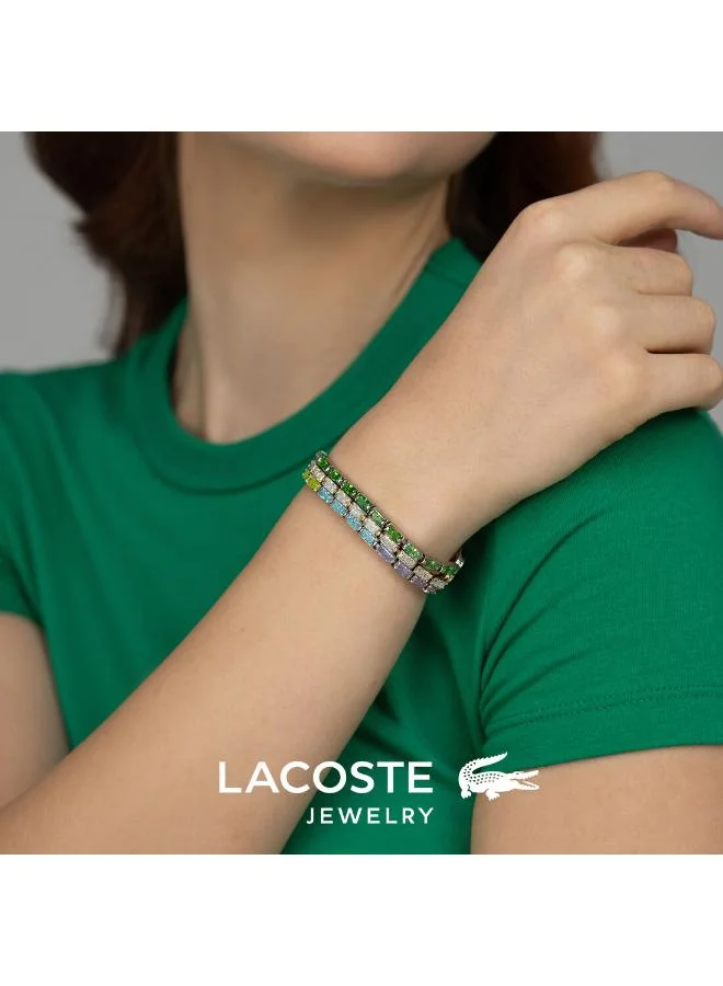 LACOSTE  DUCHESS Bracelet in Stainless Steel with Rainbow Crystals for Women | Best Price UAE