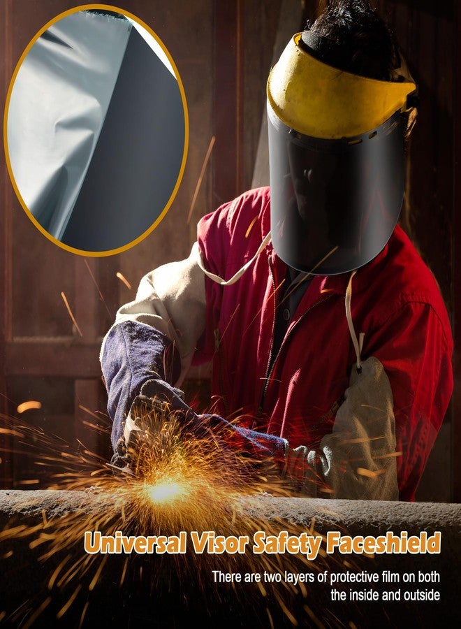 Feekoon 4 Pack Face Shield Replacement Lens, 15.5'' x 8'' Tinted Full Face Shield Compatible with Hobart 770580, Protective Safety Visor Replacement for Welding, Grinding, DIY, Cosplay Helmet - Image 3