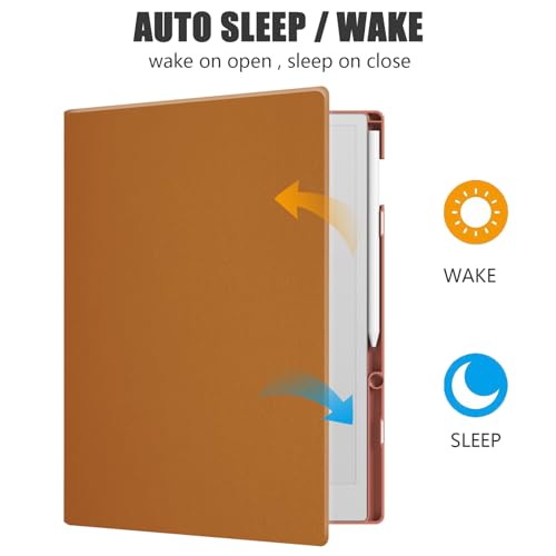 E NET-CASE E NETCASE Case for Remarkable Paper Pro Tablet 118 inch 2024 Released Slim Lightweight Folio Auto SleepWake Design Cover for Remarkable Paper Pro Digital Paper with Pencil Holder Yellow - Image 3