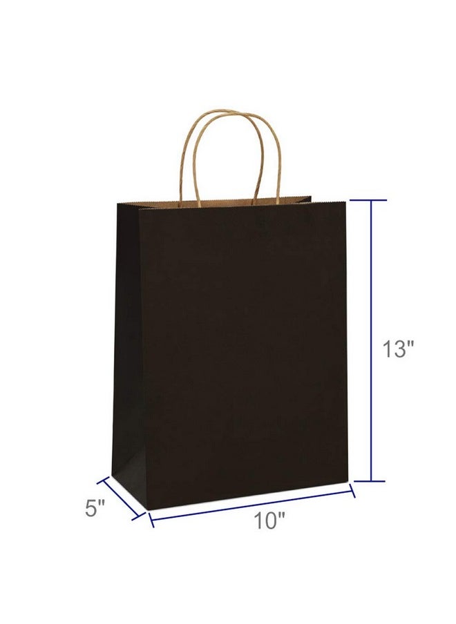 BagDream - Gift Bags 10X5X13 Kraft Paper Gift Bags With Handles Bulk 50Pcs Paper Shopping Bags Retail Merchandise Bags Party Favor Bags Black Large Gift Bags 100% Recycled Paper Bags Sacks - Image 1