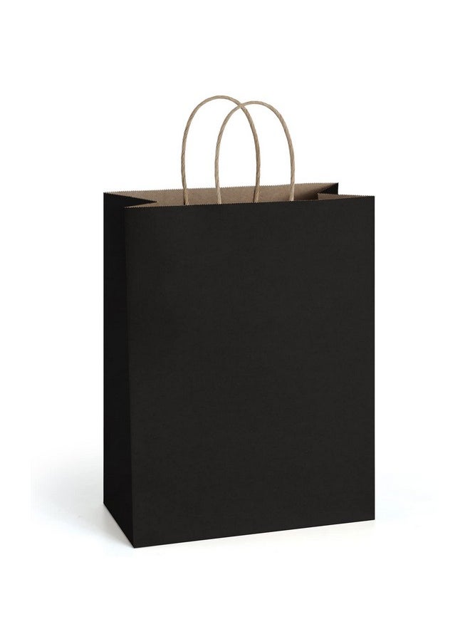 BagDream - Gift Bags 10X5X13 Kraft Paper Gift Bags With Handles Bulk 50Pcs Paper Shopping Bags Retail Merchandise Bags Party Favor Bags Black Large Gift Bags 100% Recycled Paper Bags Sacks - Image 1