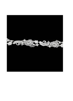 Daisy Daisy Floral Spray Venice Lace Trim 1-1/2in White  - Image 2