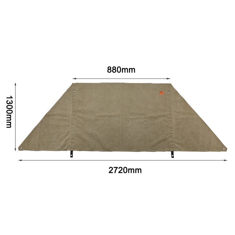 Fireproof Cloth 1mm Stainless Steel Support Rod Thickened Wear-resistant Canvas - Folding Space-saving Flames Retardant Cloth for Outdoor Barbecue Picnic Camping - Image 3
