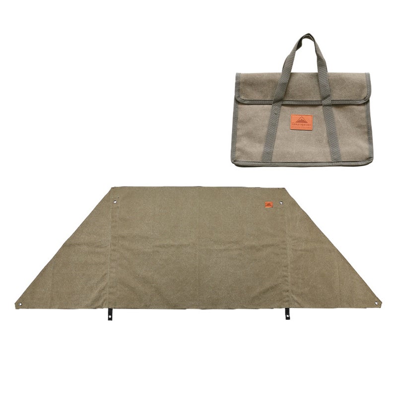 Fireproof Cloth 1mm Stainless Steel Support Rod Thickened Wear-resistant Canvas - Folding Space-saving Flames Retardant Cloth for Outdoor Barbecue Picnic Camping - Image 1