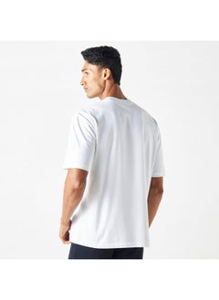 Iconic Iconic Printed Crew Neck T-shirt with Short Sleeves  - Image 3