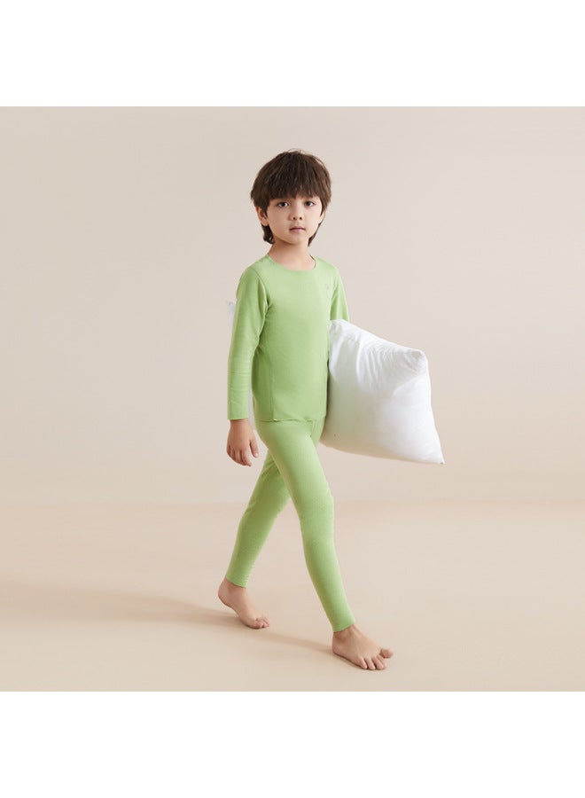 ملابس داخلية حرارية للأطفال، بدلة للأولاد والبنات، ملابس خريفية، لونج جون للأطفال، بيجاما شتوية وخريفية بدون خياطة ومزودة بفرشاة مزدوجة الجوانب - Image 1