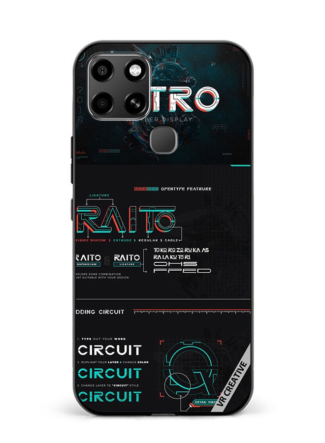 VR CREATIVE Protective Case Cover For Infinix Smart 6 Raito Circuit Design Multicolour - Image 1