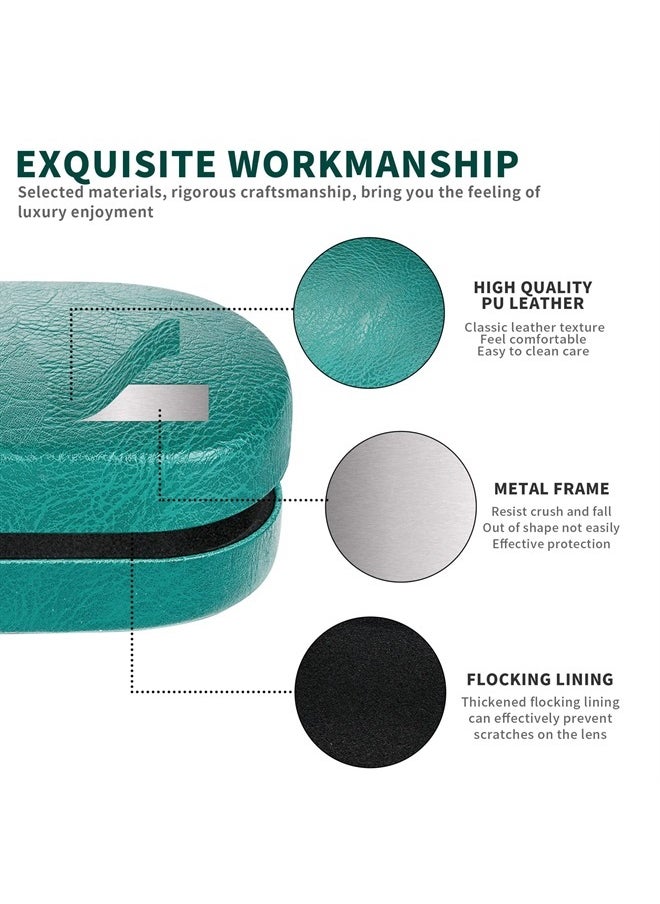 molshine - Hard Shell Sunglasses Case, Classic Large Glasses Case for Women Men, Sunglass Eyeglasses (Cyan) - Image 1