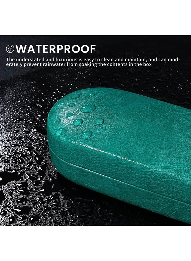 molshine - Hard Shell Sunglasses Case, Classic Large Glasses Case for Women Men, Sunglass Eyeglasses (Cyan) - Image 1