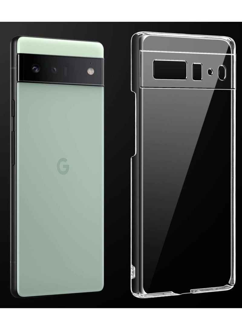 Crystal Clear Transparent Phone Case Google Pixel 6 Pro – Slim Ulta Thin Hard TPU Shockproof Cover, Anti-Yellowing Crystal Clear Protective Back Case with Camera Protection - Image 1