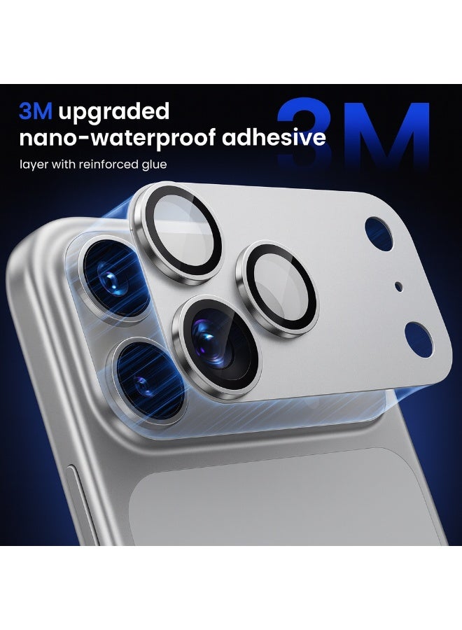 اسكرينة كاميرا كاملة من المعدن لهاتفك iPhone 17 Pro Max – حماية فائقة من الخدوش والصدمات بتصميم أنيق ومتناسق مع لون هاتفك - Image 2