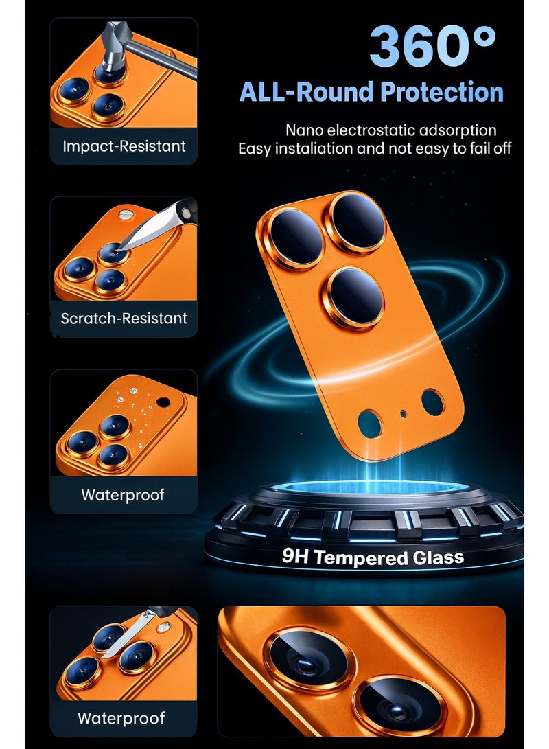 اسكرينة كاميرا كاملة من المعدن لهاتفك iPhone 17 Pro Max – حماية فائقة من الخدوش والصدمات بتصميم أنيق ومتناسق مع لون هاتفك - Image 3