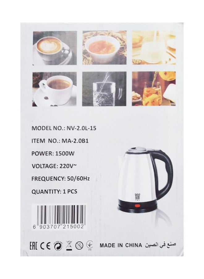 Electric Kettle 2.0 L 1500.0W Silver/Black - pzsku/ZDB0DBD1842FCA0D4E7A9Z/45/_/1739695965/cdd729ab-728b-496f-a179-2a7807eb40c1