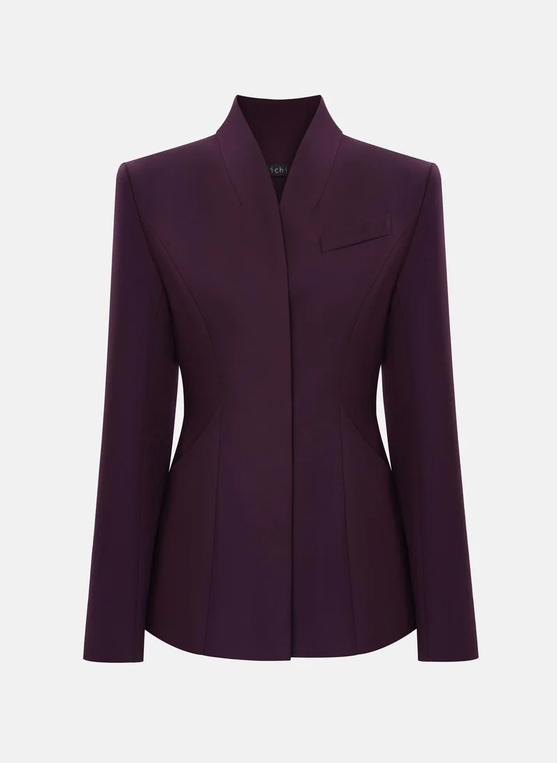 Lichi Fitted jacket with high collar
