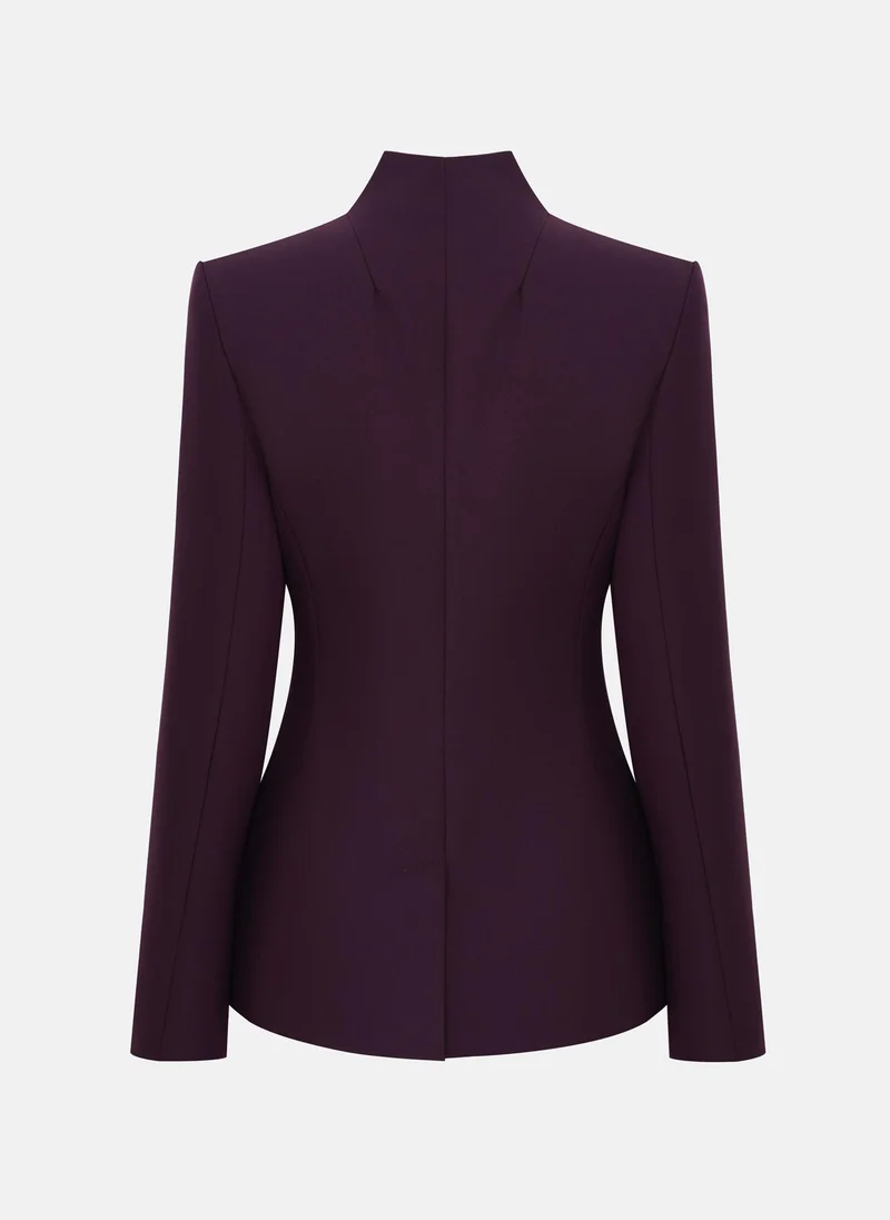 Lichi Fitted jacket with high collar