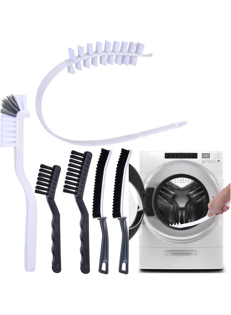 LBMT Washing Machine Cleaning Brush Kits 6 Pcs Crevice Cleaning Brush, Front Load Washer Cleaner Tools Accessories Long Handle Gap Hard Bristle Cleaning Supplies for Tight Spaces and Washer Rubber Seal - Image 1