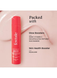 foxtale Super Glow Moisturizer For Instant Brightening Hydration Vitamin C Niacinamide Squalene Reduces Dark Spots Uneven Skin Tone Pigmentation Face Cream For Glowing Skin Women Men 50Ml  - Image 3