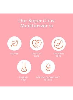 foxtale Super Glow Moisturizer For Instant Brightening Hydration Vitamin C Niacinamide Squalene Reduces Dark Spots Uneven Skin Tone Pigmentation Face Cream For Glowing Skin Women Men 50Ml  - Image 5