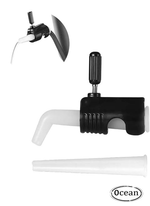 Coffee Dripping Jugs Kettle Gooseneck Pot Restrictor Nozzle Adjustable Water Flow Pourers Regulator Compatible Replacement Part Spout Diversion Aid, Black