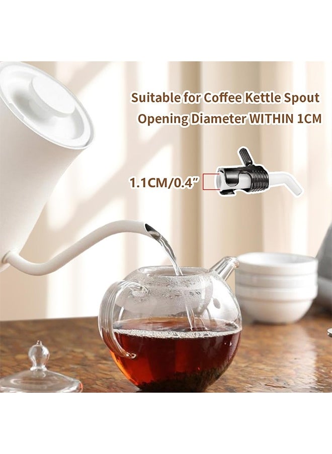 Coffee Dripping Jugs Kettle Gooseneck Pot Restrictor Nozzle Adjustable Water Flow Pourers Regulator Compatible Replacement Part Spout Diversion Aid, Black