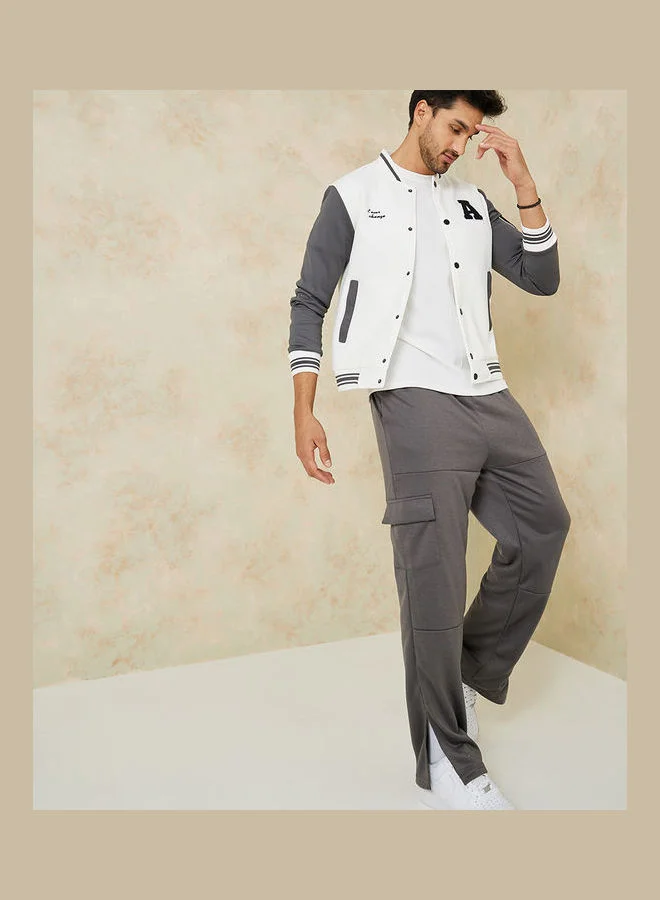 Styli Flap Pocket Detail Split Hem Cargo Jogger