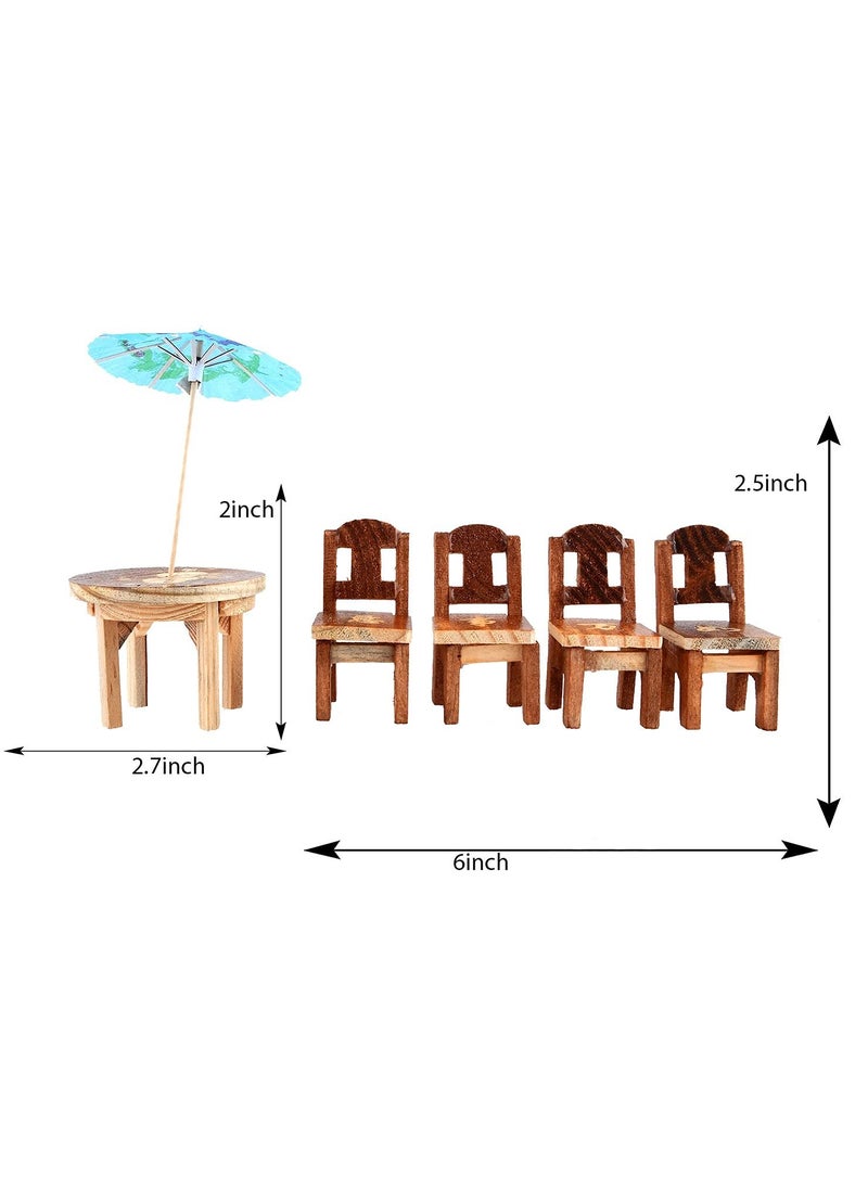 Webelkart Webelkart Premium Combo of Rakhi Gift for Brother and Bhabhi and Kids with Premium Miniature Table Chair set showpiece  - Image 3