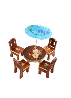 Webelkart Webelkart Premium Combo of Rakhi Gift for Brother and Bhabhi and Kids with Premium Miniature Table Chair set showpiece  - Image 2